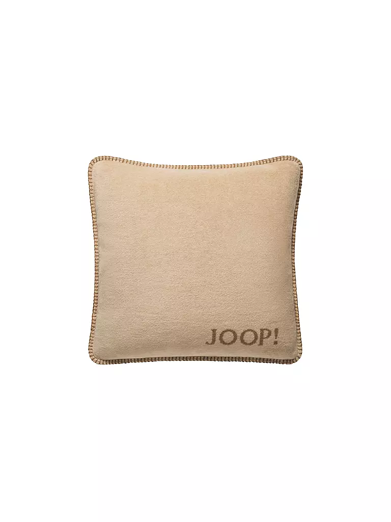 JOOP | Kissenhülle "Uni Doubleface" 50x50cm (Macchiatto-Cashew) | braun