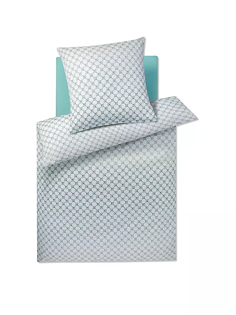 JOOP | Satin Bettwäsche 140x200cm CORNFLOWER GLEAM Aqua  | mint