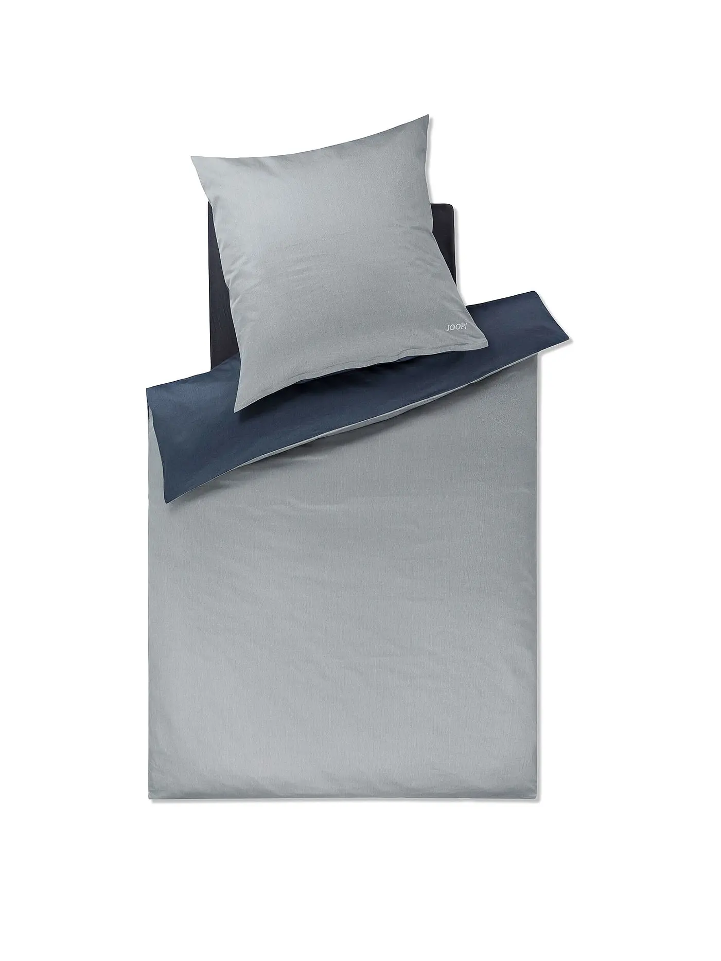 JOOP | Satin Bettwäsche 70x90cm/140x200cm MICRO PATTERN Rose/Grau | grau