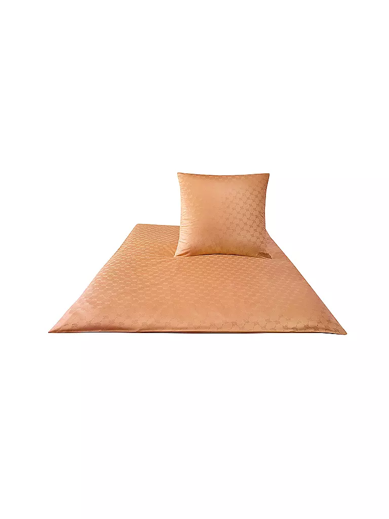 JOOP | Satin Bettwäsche Cornflower 70x90cm / 140x200cm Apricot | orange