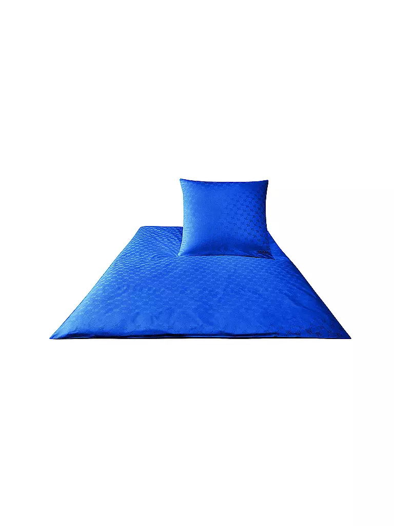 JOOP | Satin Bettwäsche Cornflower 70x90cm / 140x200cm Royal | blau