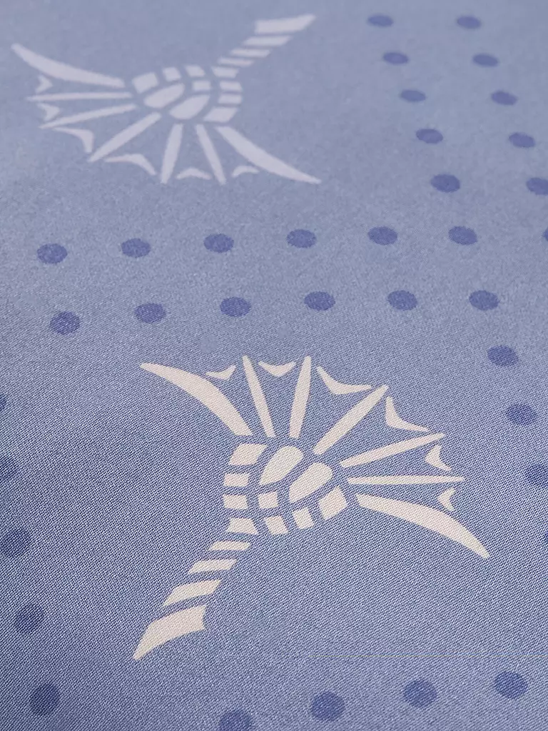 JOOP | Satin Bettwäsche CORNFLOWER CHARM 2x 70x90cm/200x200cm Ocean | hellgrau