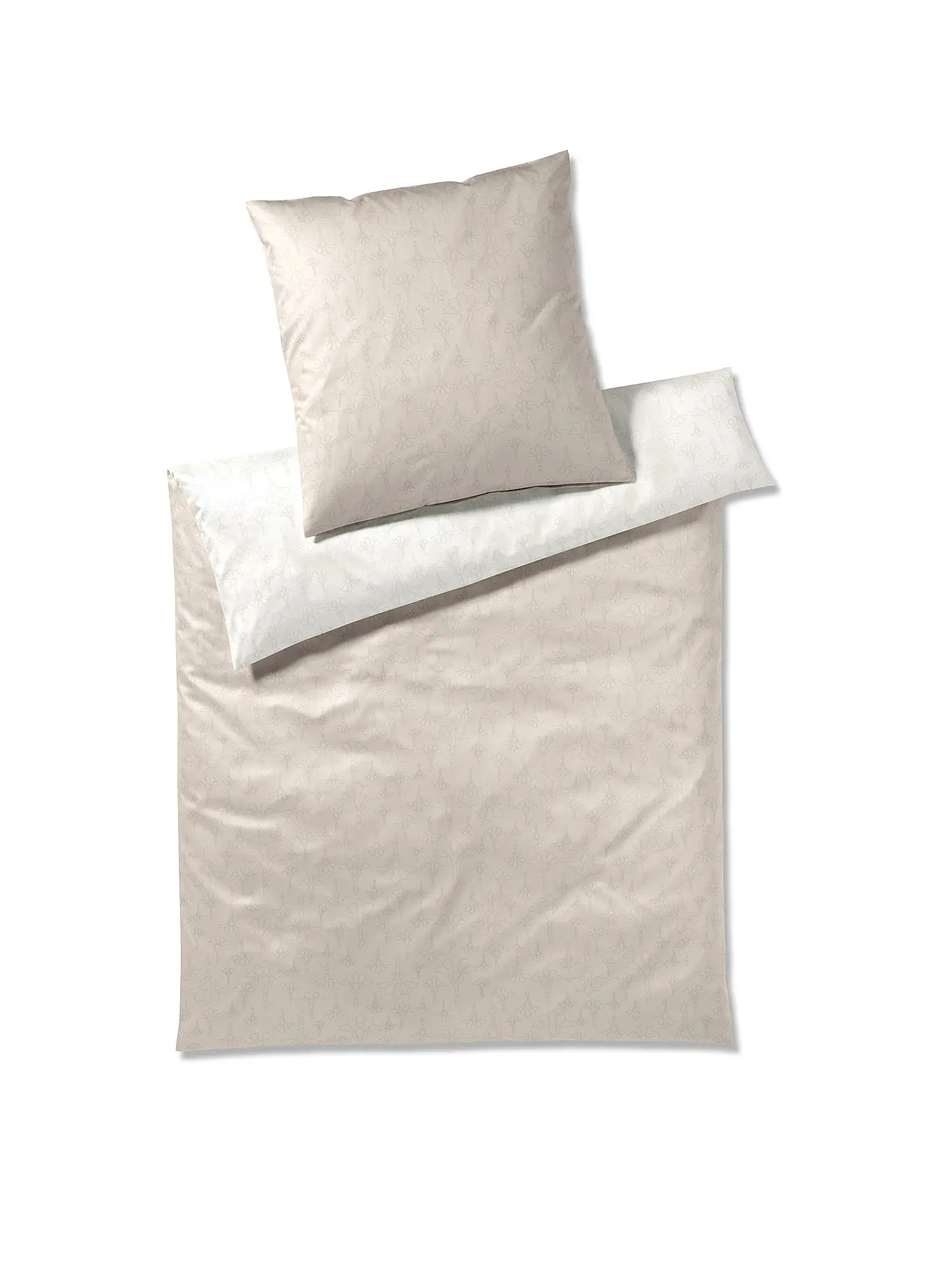 JOOP | Satin Bettwäsche CORNFLOWER GLAM 70x90cm/140x200cm Nature | beige