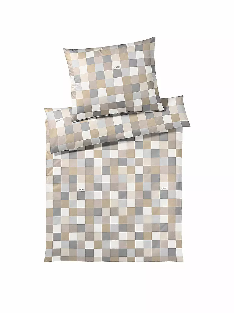 JOOP | Satin Bettwäsche Mosaic 70x90cm / 140x220cm | beige