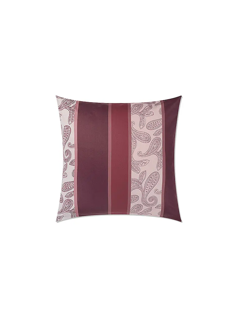 JOOP | Satin Bettwäsche PAISLEY STRIPES 2x70x90cm/140x200cm Dkl Rot | dunkelrot