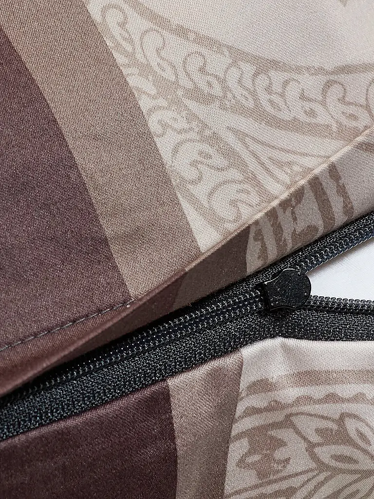 JOOP | Satin Bettwäsche PAISLEY STRIPES 2x70x90cm/140x200cm Schwarz | schwarz