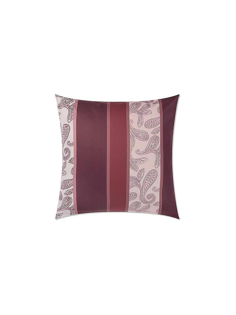 JOOP | Satin Bettwäsche PAISLEY STRIPES 70x90cm/140x200cm Dkl Rot | dunkelrot