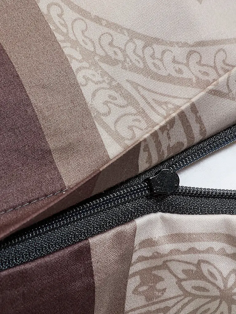 JOOP | Satin Bettwäsche PAISLEY STRIPES 70x90cm/140x200cm Schwarz | schwarz