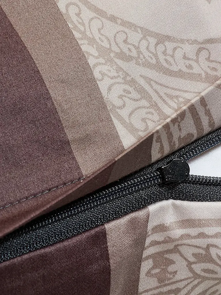 JOOP | Satin Bettwäsche PAISLEY STRIPES 70x90cm/140x220cm Schwarz | schwarz