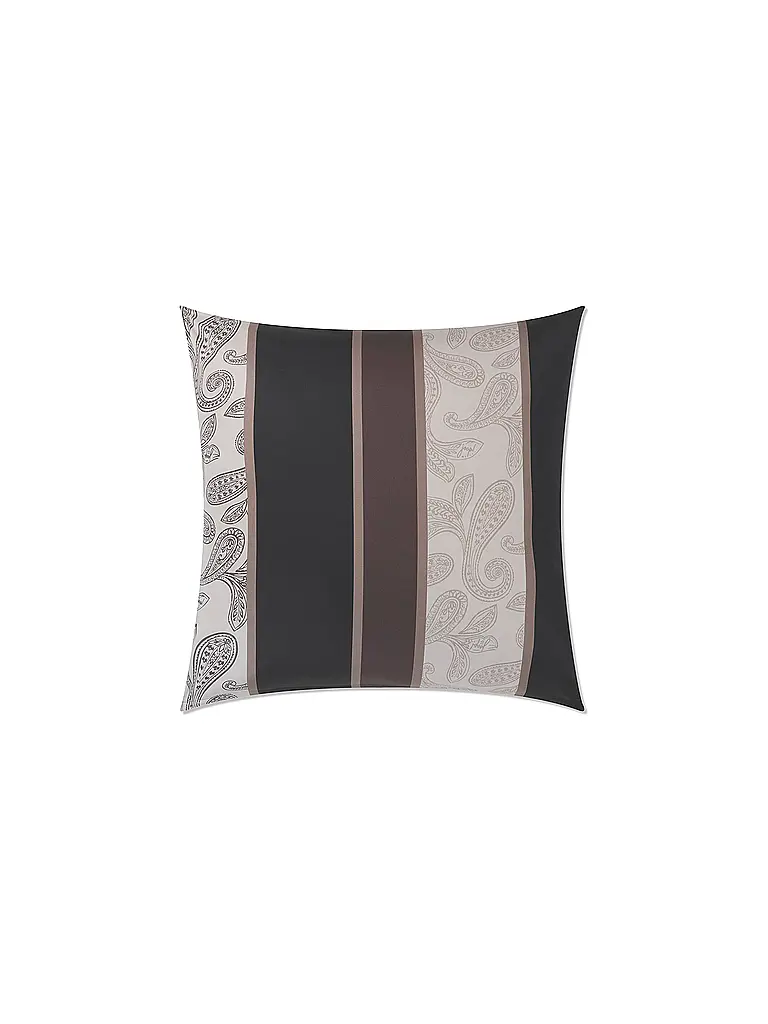 JOOP | Satin Bettwäsche PAISLEY STRIPES 70x90cm/140x220cm Schwarz | schwarz