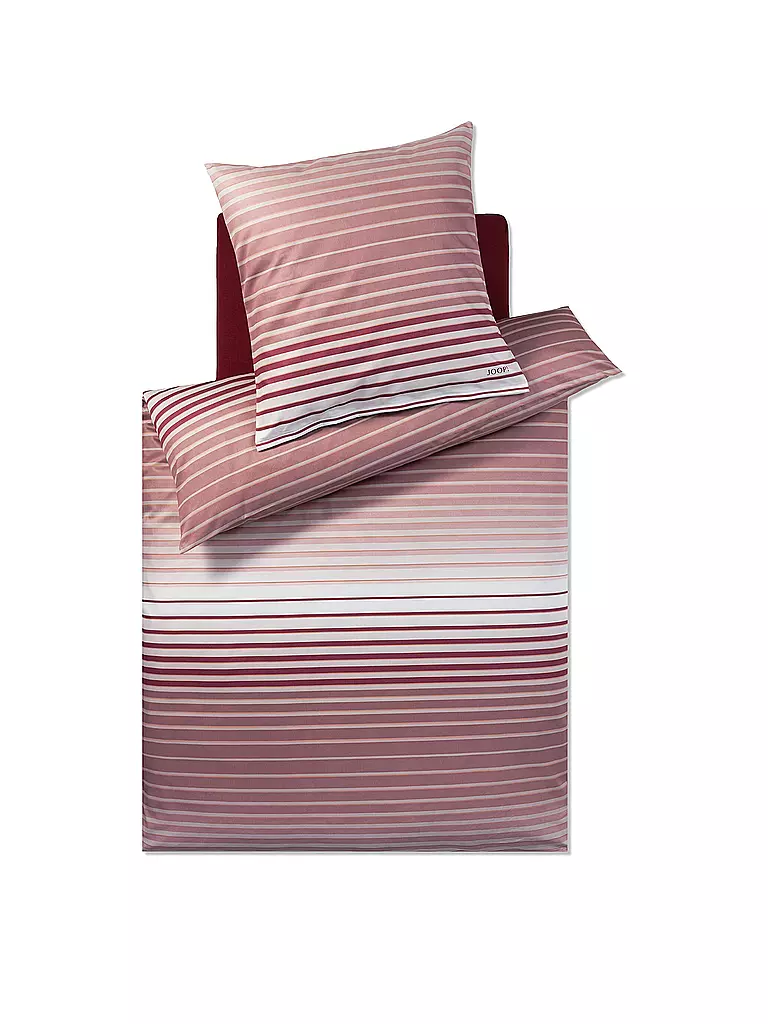 JOOP | Satin Bettwäsche SHUTTER 70x90cm/140x200cm Rouge | dunkelrot