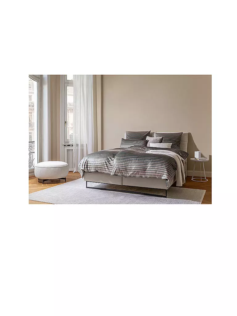 JOOP | Satin Bettwäsche SHUTTER 70x90cm/140x200cm Stone | grau