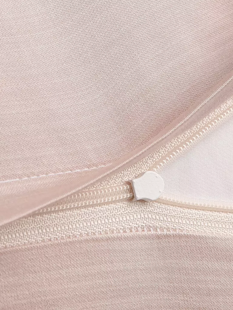 JOOP | Satin Bettwäsche SPLIT 2x 70x90cm / 200x200cm Nude  | beige