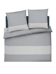JOOP | Satin Bettwäsche SPLIT 2x 70x90cm / 200x200cm Stone  | hellgrau