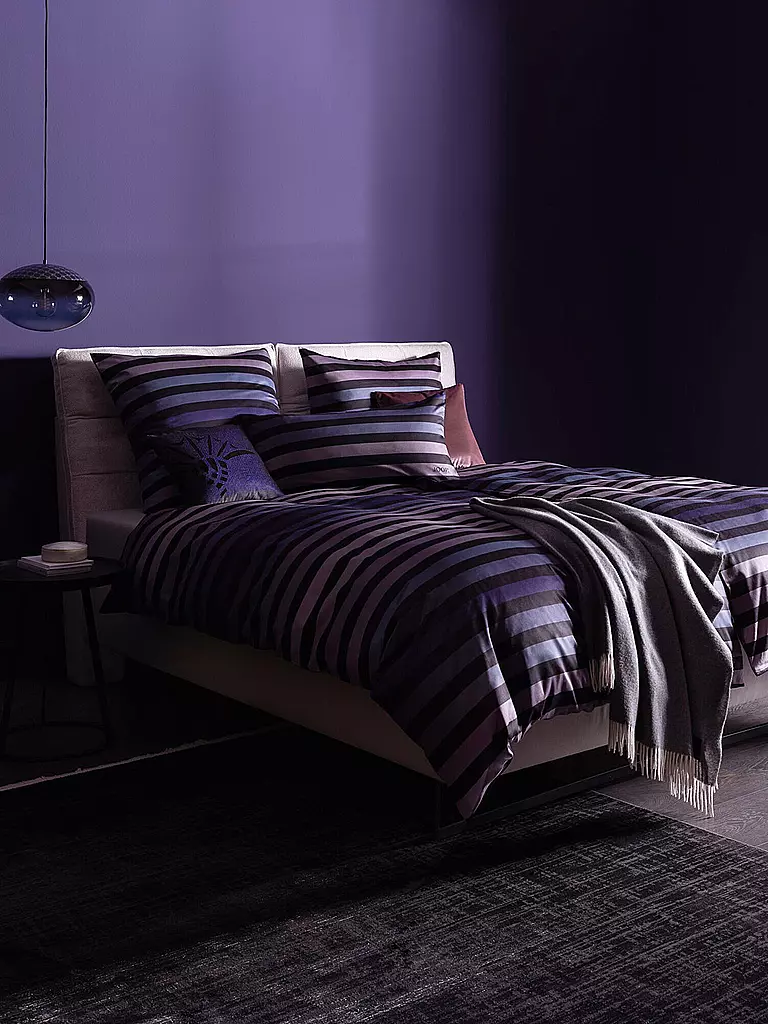 JOOP | Satin Bettwäsche TONE 70x90cm/140x220cm Bordeaux | dunkelblau