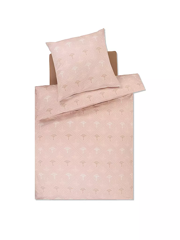JOOP | Satin-Bettwäsche CORNFLOWER CHARM 70x90 / 140x220cm Nude | beige