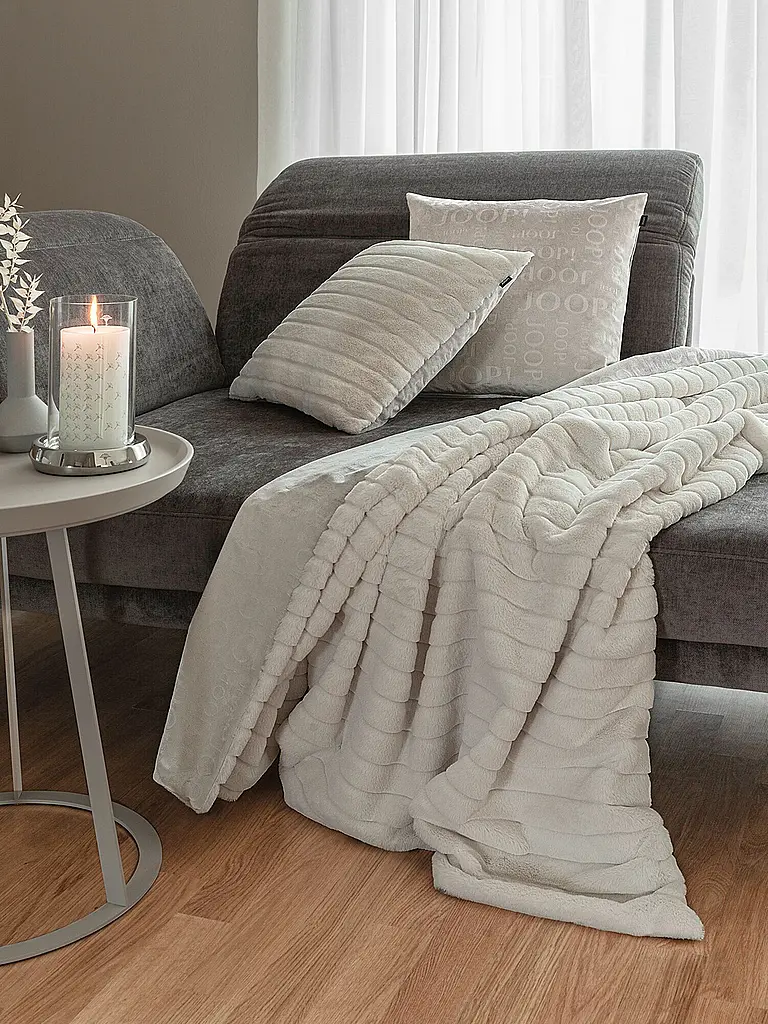 JOOP | Tagesdecke - Plaid CORNFLOWER GLAM 130x170cm Natur | beige