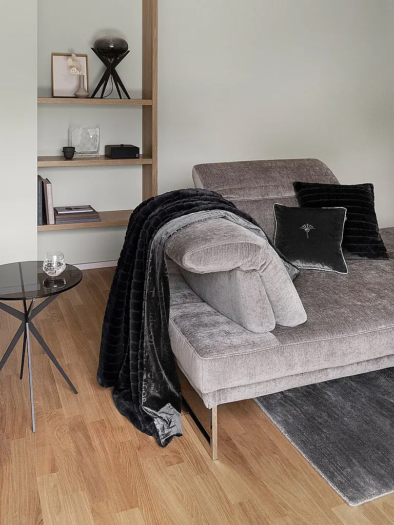 JOOP | Tagesdecke - Plaid CORNFLOWER GLAM 130x170cm Silber | grau