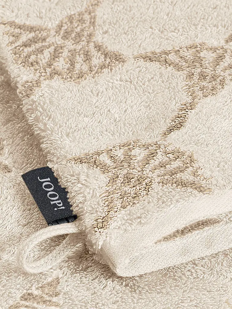 JOOP | Waschhandschuh Classic Cornflower 16x22cm Creme | creme
