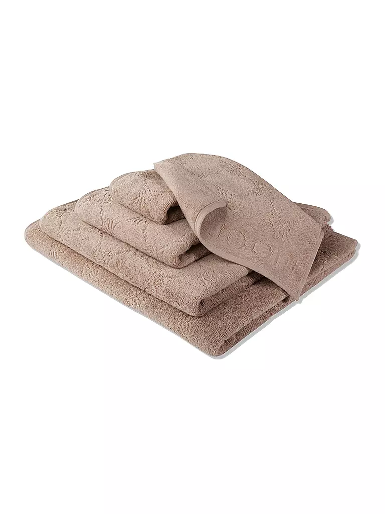 JOOP | Waschhandschuh CORNFLOWER 16x22cm Sand | silber