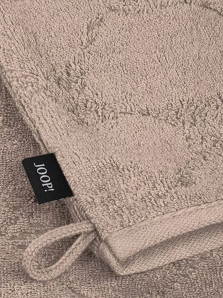 JOOP | Waschhandschuh CORNFLOWER 16x22cm Sand | silber