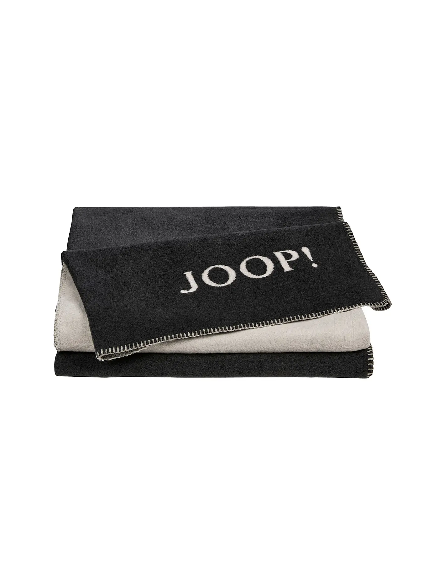 JOOP | Wohndecke "Uni Doubleface" 150x200cm (Ecru-Feder) | grau