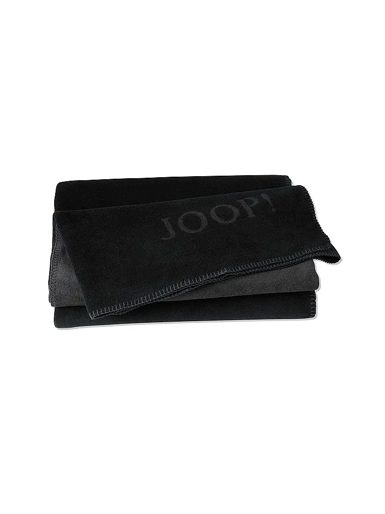JOOP | Wohndecke - Plaid 150x200cm Uni Doubleface R | schwarz