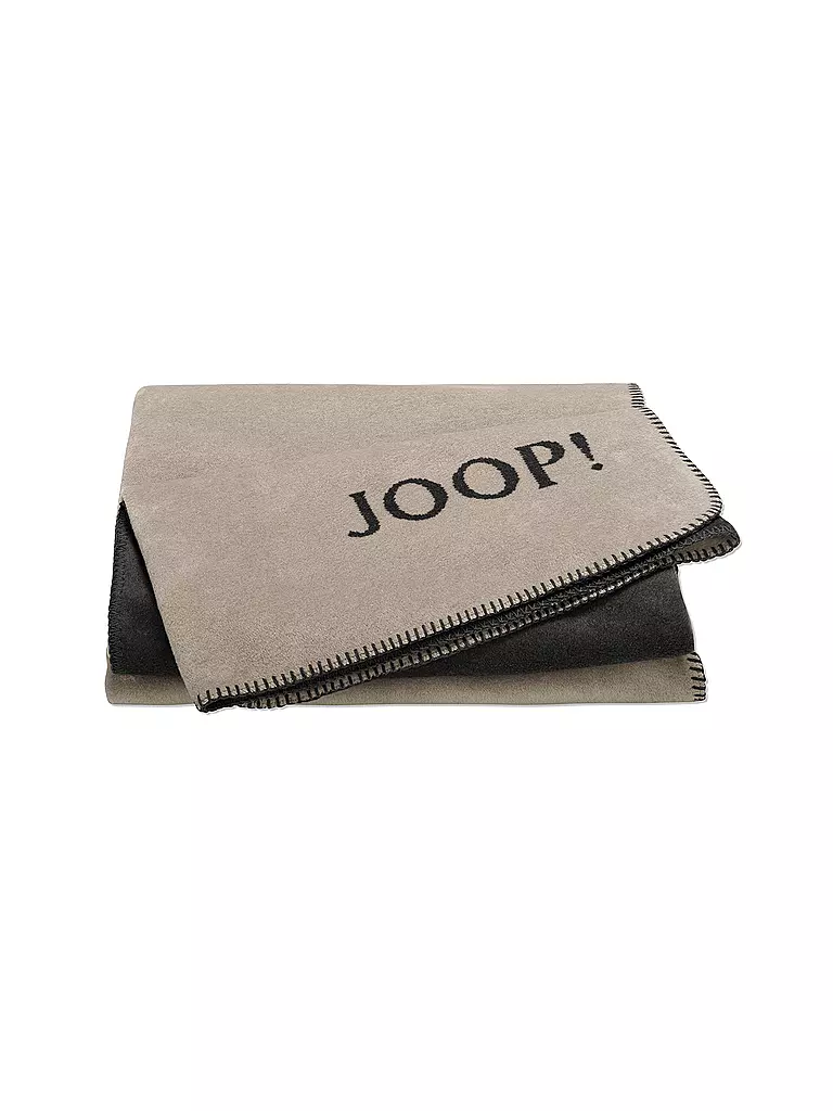 JOOP | Wohndecke - Plaid 150x200cm Uni Doubleface Stein/Anthrazit | grau