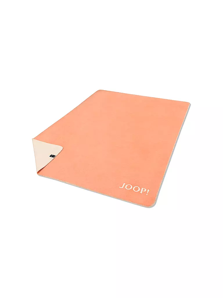 JOOP | Wohndecke 150x200cm UNI-DOUBLEFACE Apricot-Sand | orange