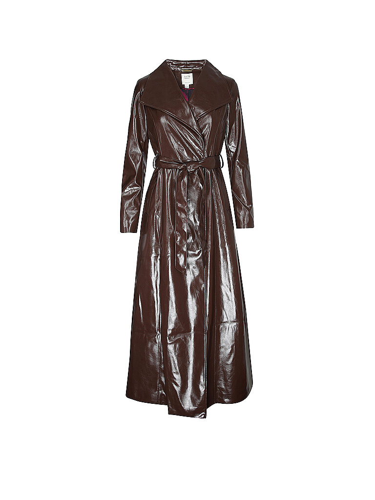 JOSEPH RIBKOFF Trenchcoat in Lederoptik braun | S