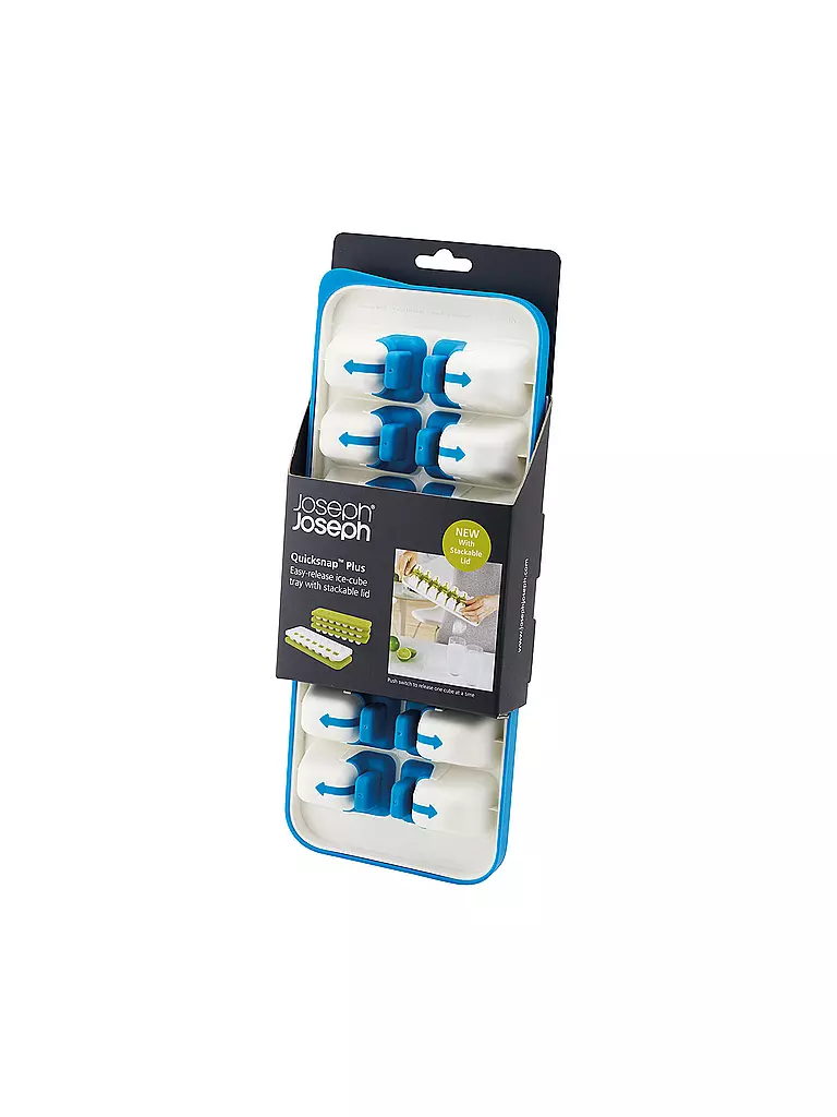 JOSEPH JOSEPH | QuickSnap™  Plus Flexibler Eiswürfelbehälter Stapelbar, mit Decke | blau