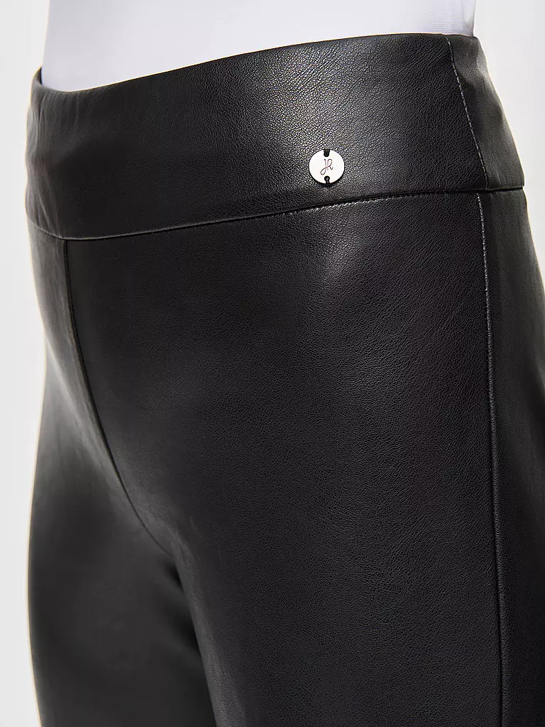 JOSEPH RIBKOFF | Hose in Lederoptik Bootcut Fit 7/8 | schwarz