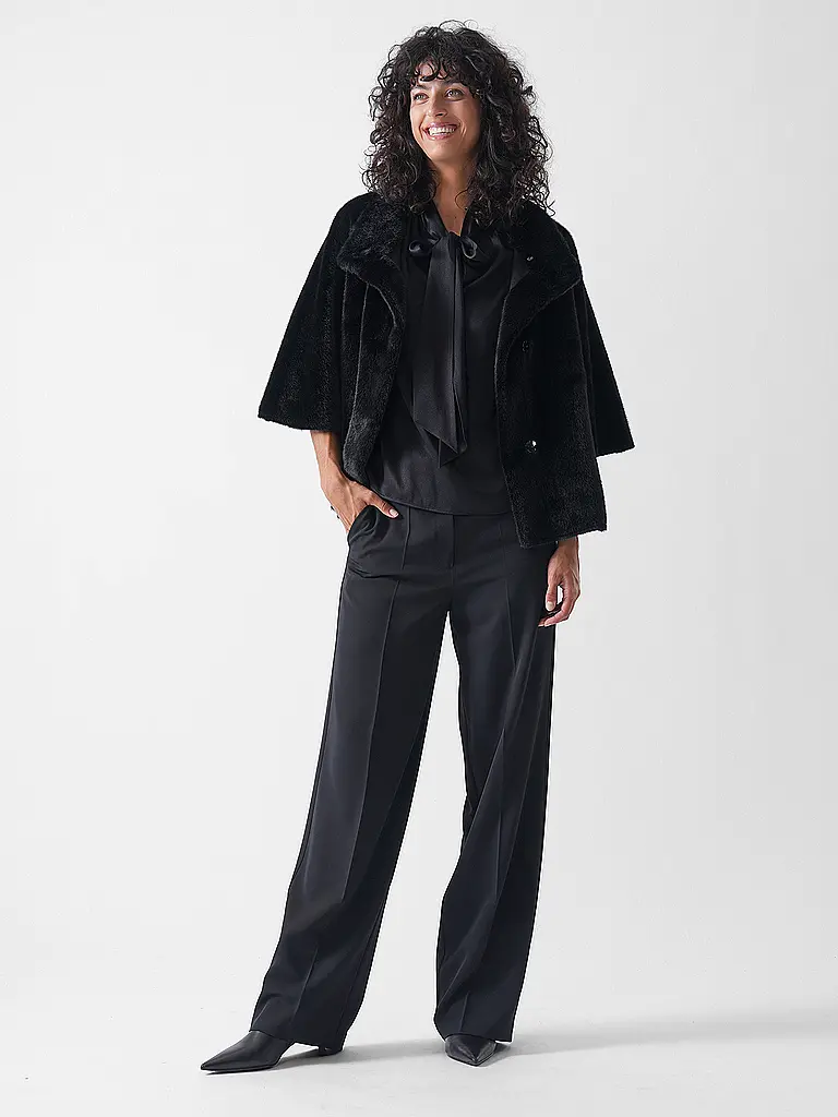JOSEPH RIBKOFF | Jacke in Felloptik | schwarz