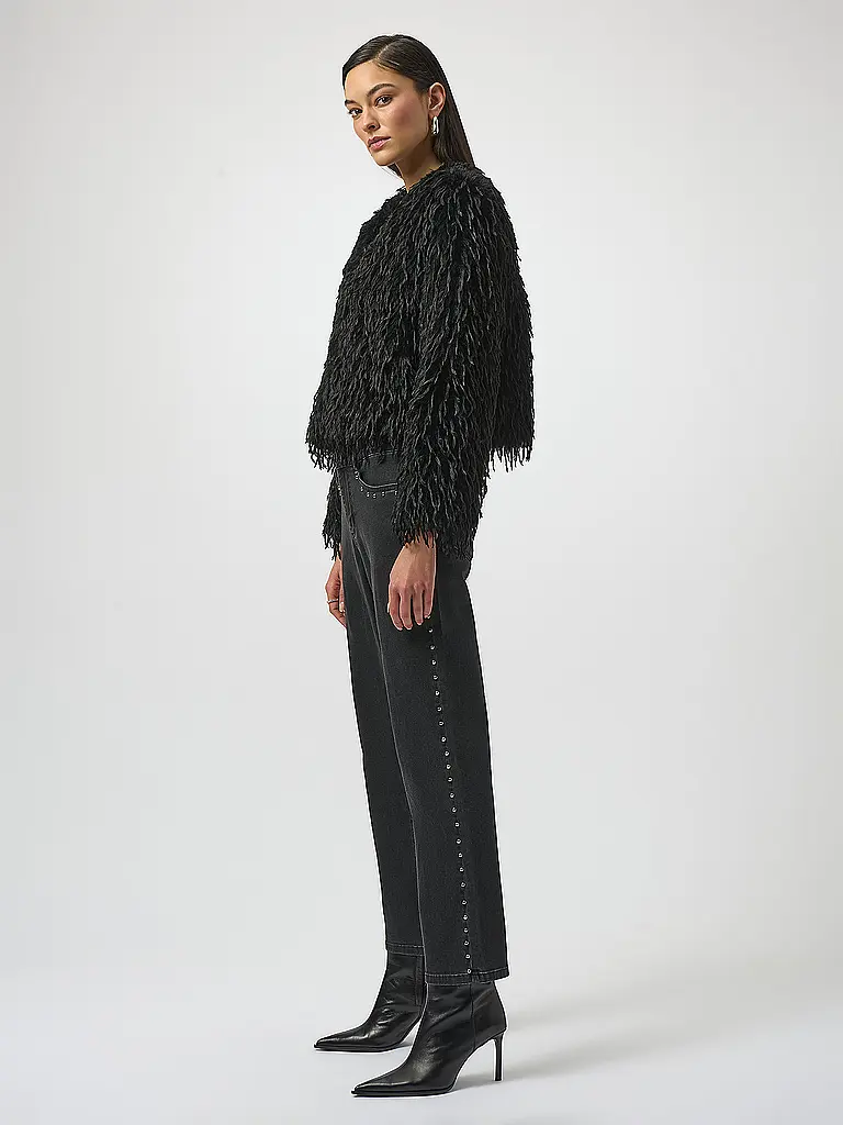 JOSEPH RIBKOFF | Jacke in Felloptik | Schwarz