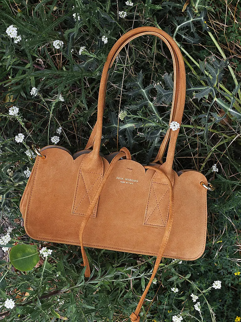 JULIA SKERGETH | Henkeltasche TAKEAWAY BAG TULIP | camel