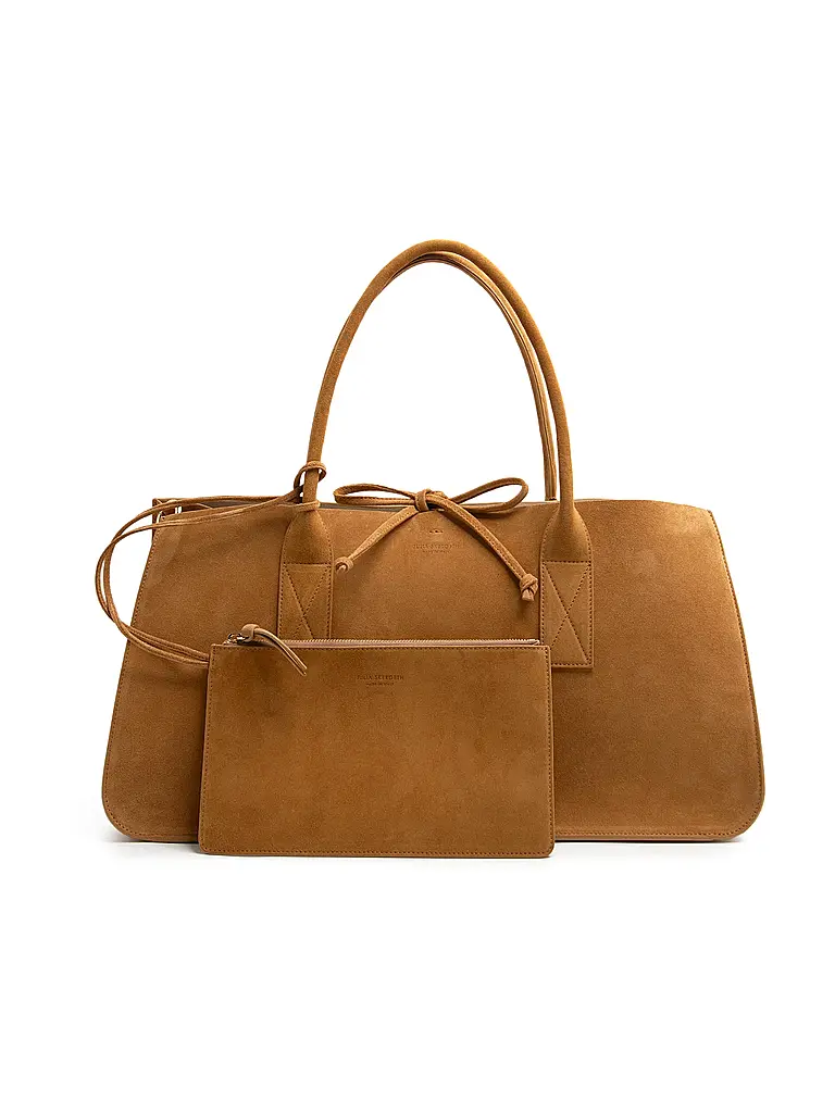 JULIA SKERGETH | Ledertasche TAKEAWAY BAG LARGE | camel