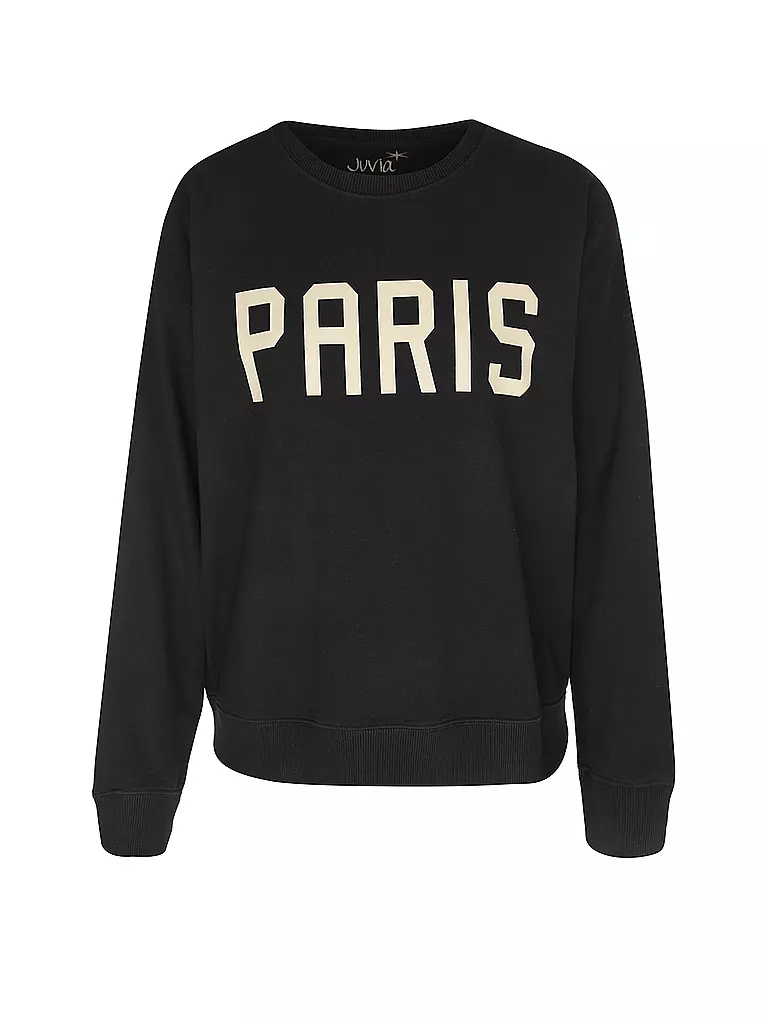 JUVIA | Loungewear Sweater PARIS  | schwarz