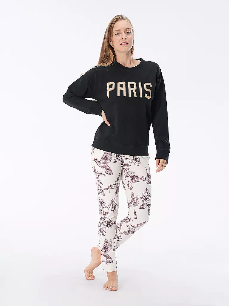 JUVIA | Loungewear Sweater PARIS  | schwarz