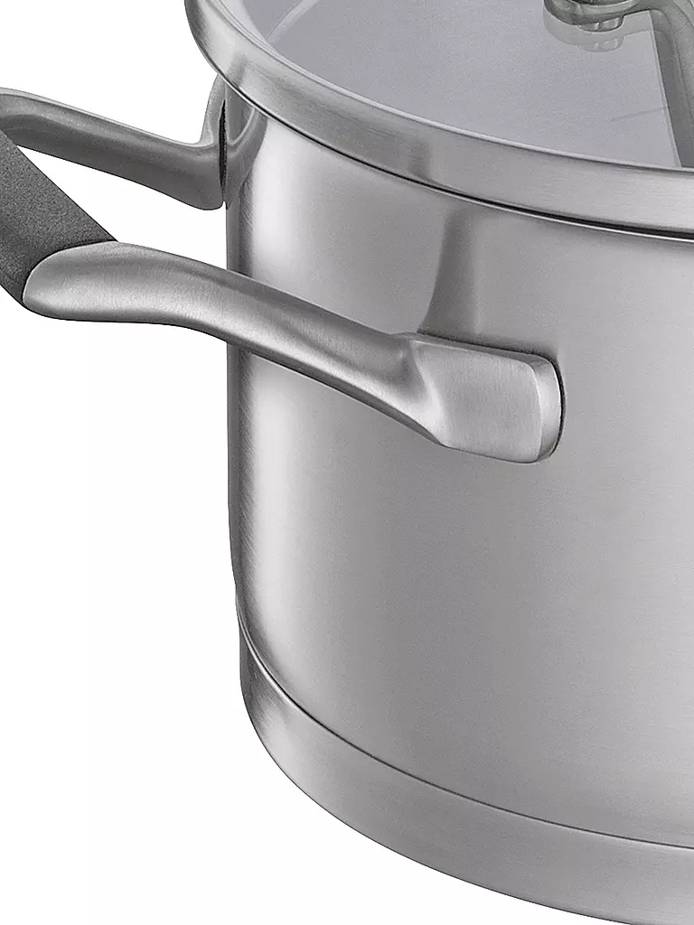 KÜCHENPROFI | Bratentopf 20cm/3l BOLOGNA Edelstahl /Schwarz | silber