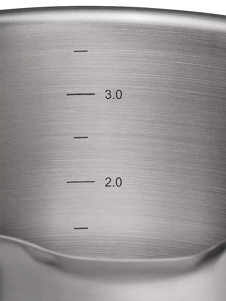 KÜCHENPROFI | Kochtopf  20cm/4l BOLOGNA Edelstahl/Schwarz | silber