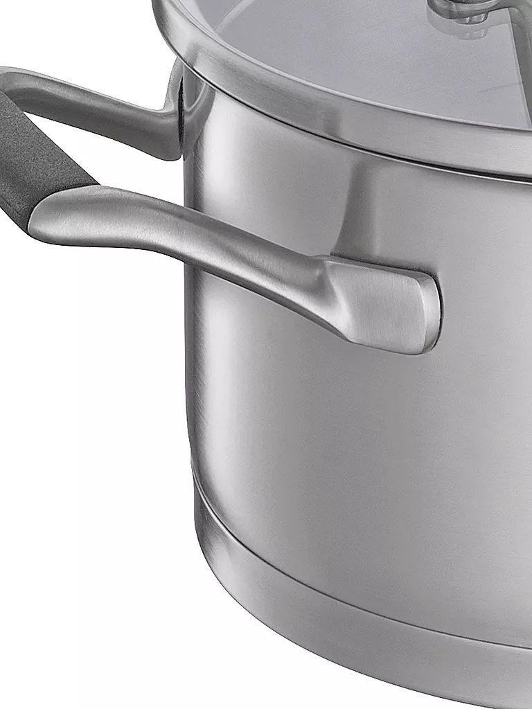 KÜCHENPROFI | Kochtopf  20cm/4l BOLOGNA Edelstahl/Schwarz | silber