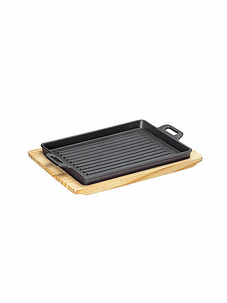 KÜCHENPROFI | Grill- / Servierplatte 32x22xm Guss / Schwarz