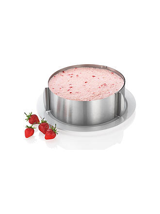 KÜCHENPROFI | Tortenring verstellbar /rund 16-30cm/8,5cm BAKE  Edelstahl 