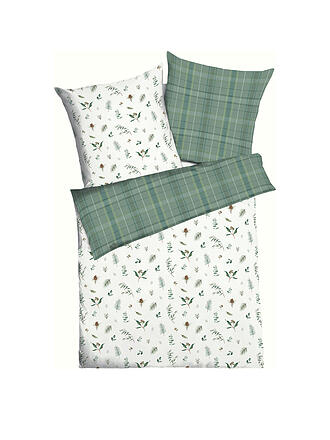 KAEPPEL | Flanell Bettwäsche WINTER GREENS 70x90cm/140x200cm Gruen