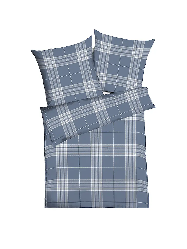 KAEPPEL | Flanell Bettwäsche 70x90cm/140x200cm PURE Blau | Dunkelblau