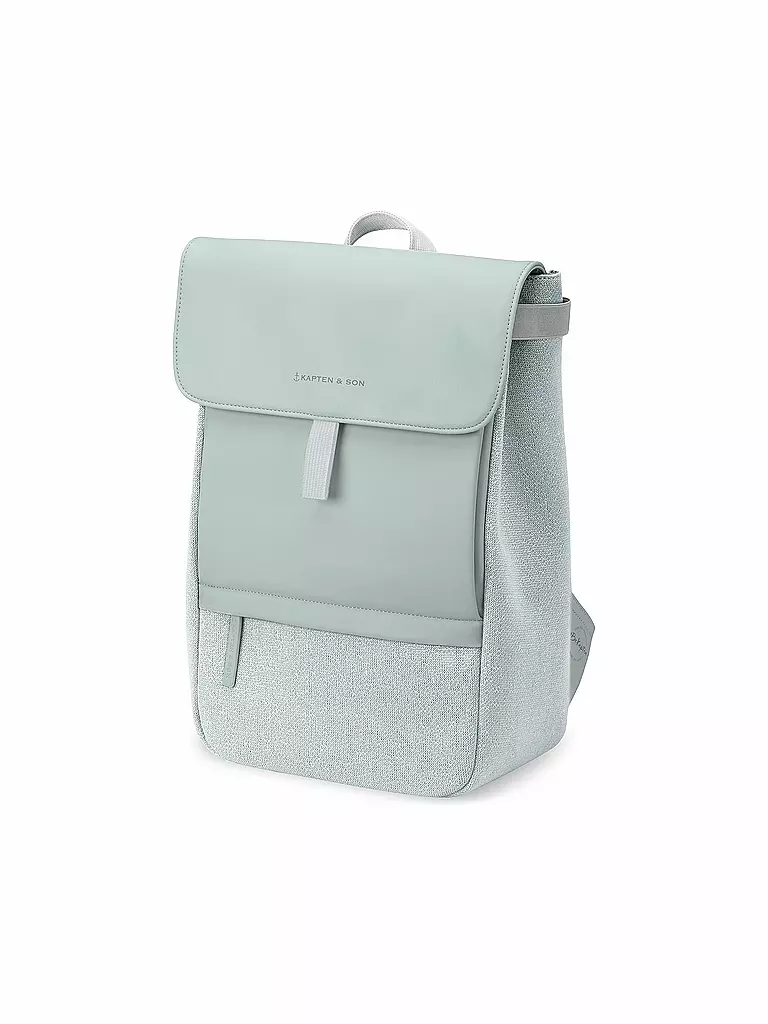 KAPTEN & SON | Rucksack FYN Mint Grey Sustainknit | grün