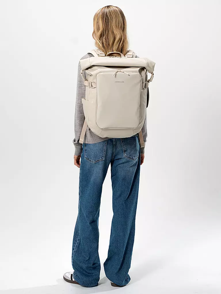 KAPTEN & SON | Rucksack LISBON, erweiterbar | beige