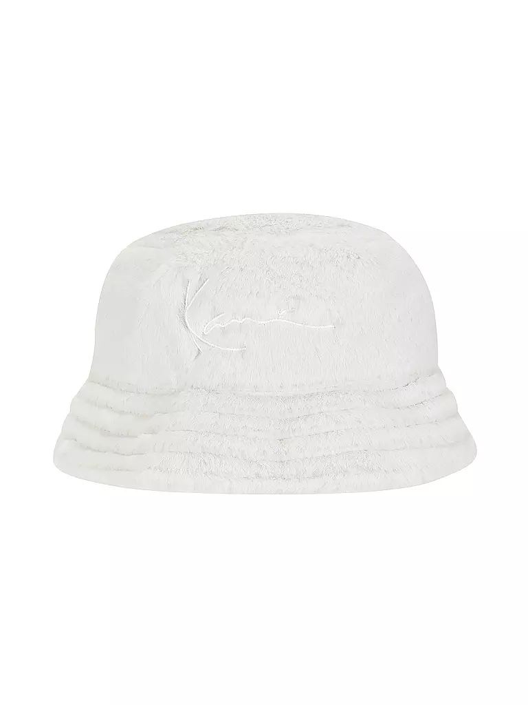 KARL KANI | Fischerhut - Bucket Hat in Felloptik | creme