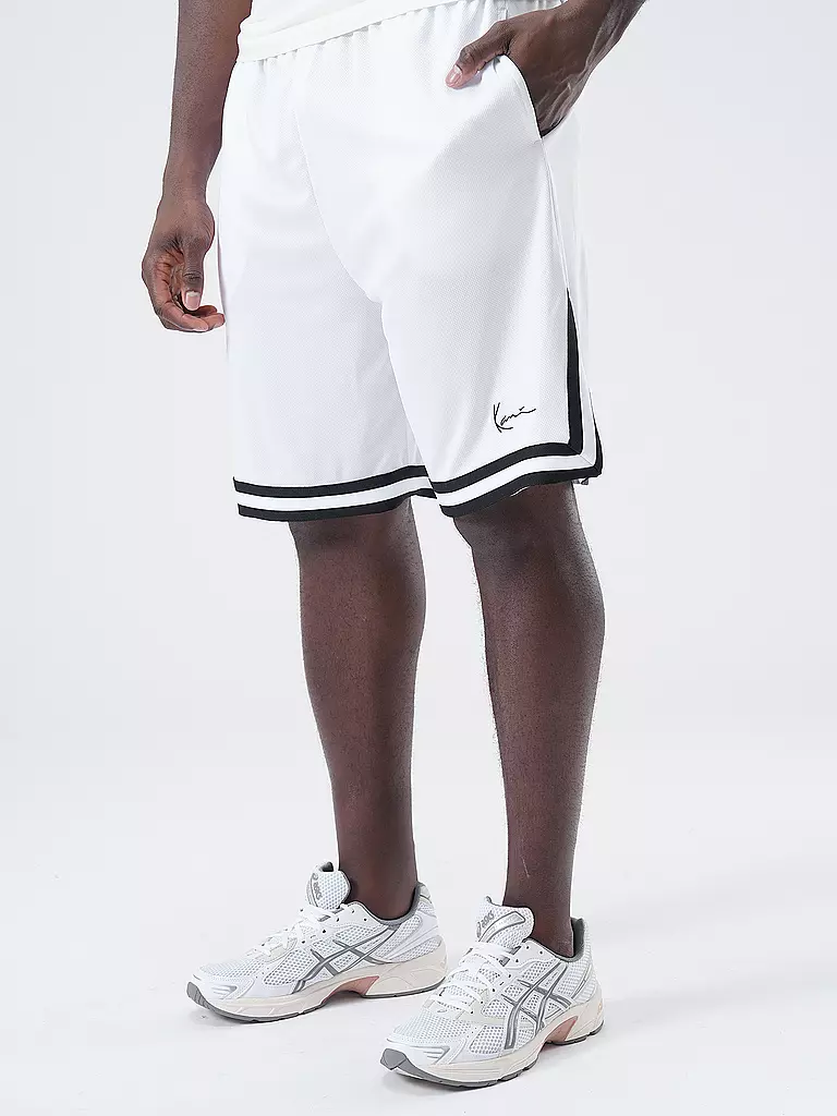 KARL KANI | Shorts SIGNATURE MESH | weiss