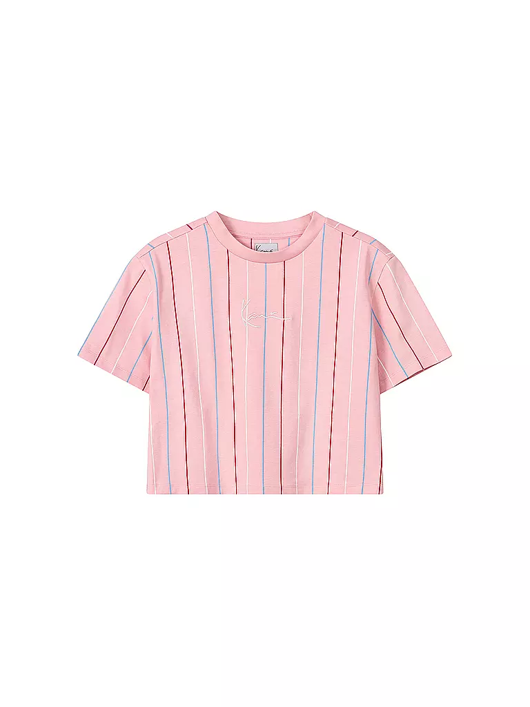 KARL KANI | T Shirt Cropped Fit  | rosa